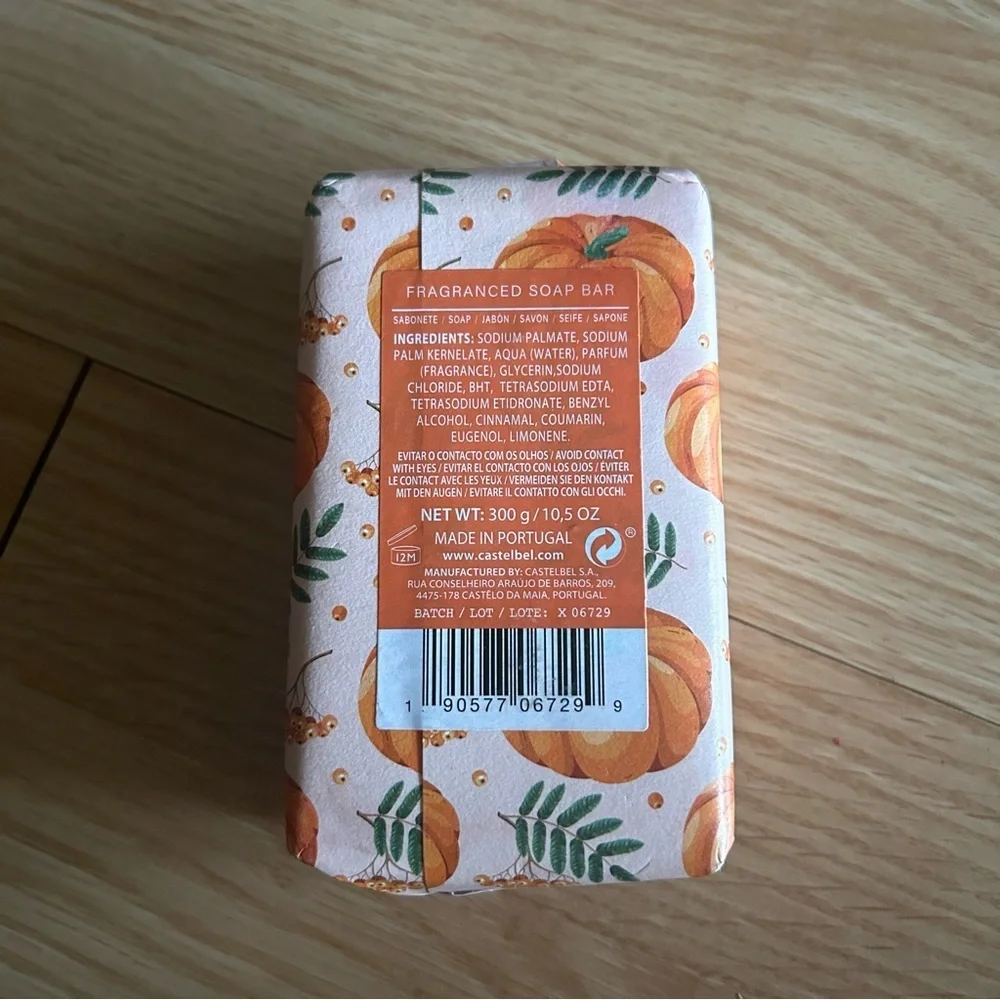 Castelbel LTD Editions Vanilla Pumpkin Luxury Soap Bar 10.5oz